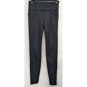 Athleta Leggings Metro High Rise‎ Herringbone Size Small Pockets Career Office